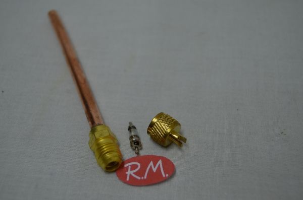Obús de carga frigorífico para soldar 1/4" con tubo de 100 mm