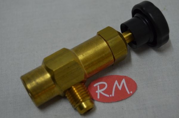Válvula carga para botella refrigerante M-1/4 SAE x H-1/4 SAE