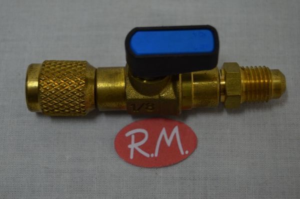 Válvula carga para botella refrigerante M-1/4 SAE X H-1/4 SAE