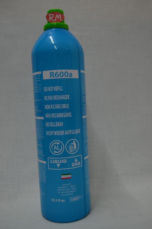 Gas refrigerante R-600a envase de 420gr.