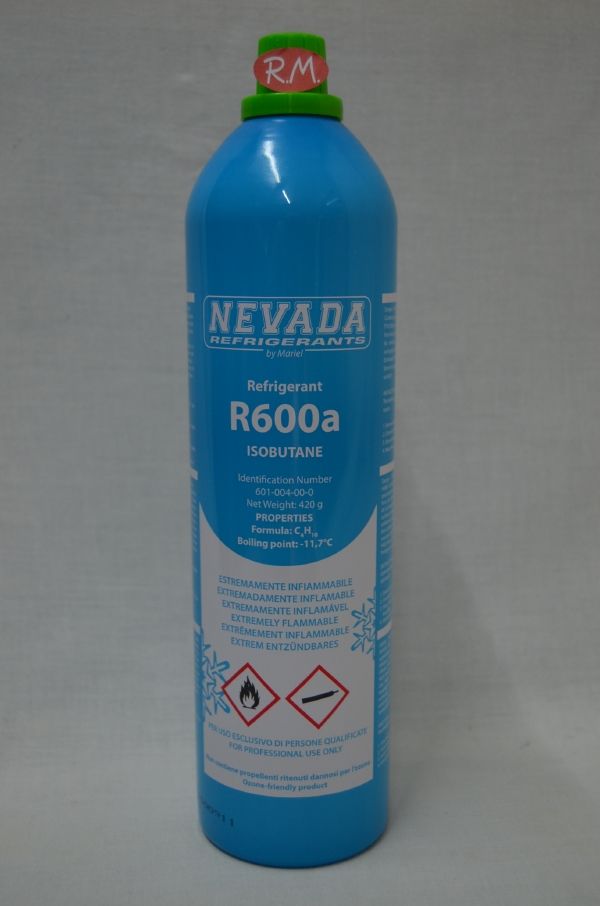 Gas refrigerante R-600a envase de 420gr