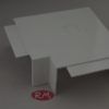 Angulo plano canaleta con tapa Escconduct 80 x 40 mm