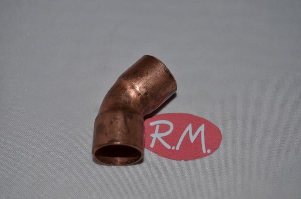Curva 45° cobre aire acondicionado hembra 1/2" para soldar