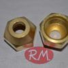 Tuerca latón SAE reducida hembra 1/2" a tubo 3/8"