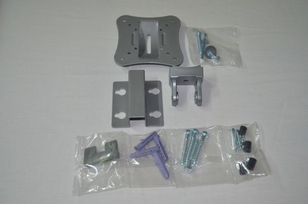 Soporte televisión LCD acero plata 10 a 30"