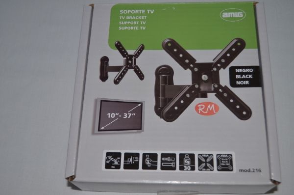 Soporte articulado televisión LCD negro 10 a 37"
