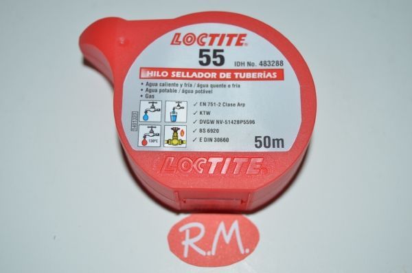 Hilo sellador de roscas Loctite 55 50 metros