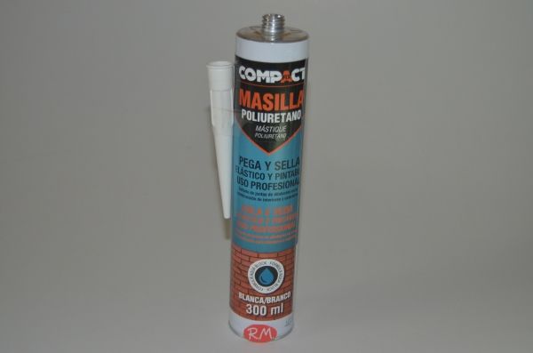 Masilla poliuretano 300 ml blanca