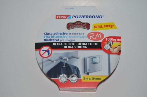Tesa powerbond cinta adhesiva doble cara 5m x 19mm