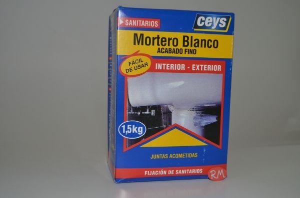 Mortero blanco fino 1.5Kg Ceys