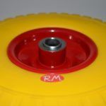 Rueda carretilla sacos maciza llanta metálica eje centrado. - Imagen 3