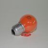 Bombilla esférica incandescente roja E-27 15W