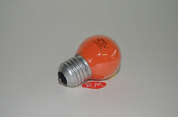 Bombilla esférica incandescente roja E-27 15W