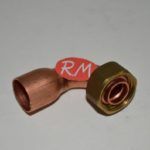 Racor dos piezas curvo H 1/2 Ø 18 mm