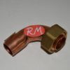 Racor dos piezas curvo H 3/4 Ø 15 mm