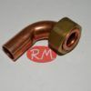 Racor dos piezas curvo H 1/2 Ø 12 mm boca plana