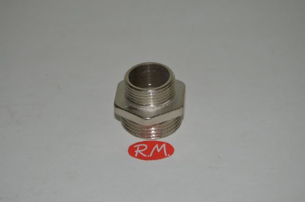 Machón reducido cromado M 3/4" M 1"