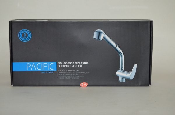 Monomando fregadera vertical caño extensible Pacific
