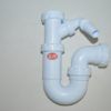 Sifón S-73 curvo extensible 1" 1/2 horizontal c/toma