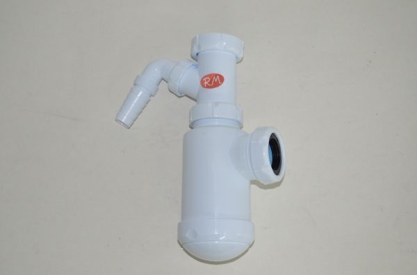 Sifón S-70 botella corto horizontal de lavabo - bidé sin válvula