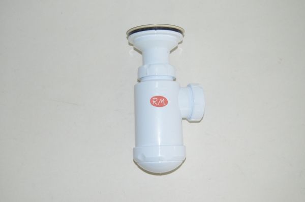 Sifón 1" 1/2 horizontal de lavabo - bidé con válvula S-83