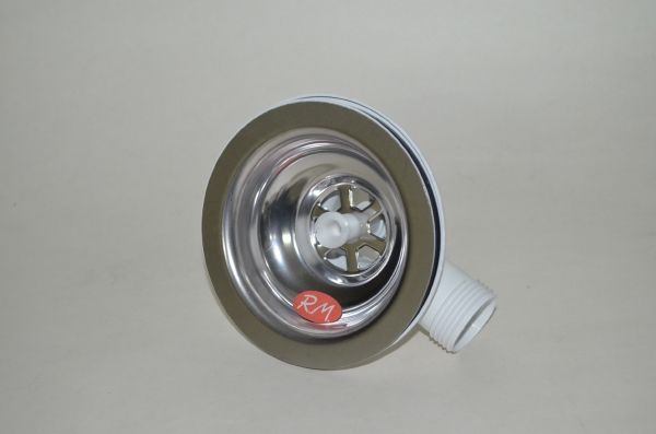 Válvula de cesta Inox para fregadero con rebosadero 113 mm - Imagen 3