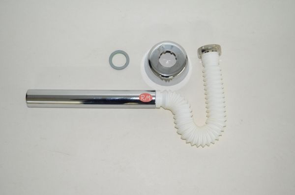 Sifón extensible 1"1/4 a PVC Ø 32 mm cromado