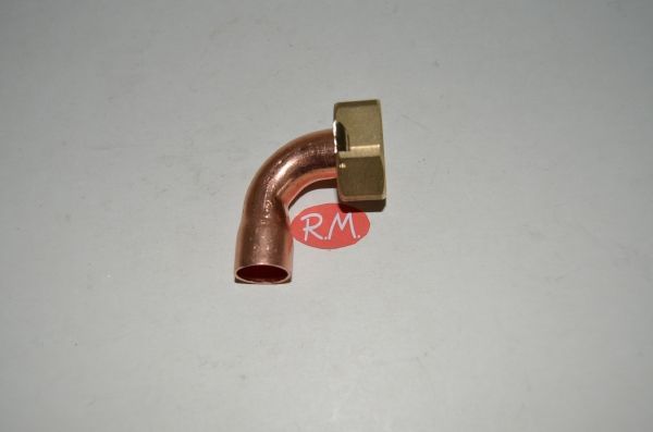 Racor dos piezas recto H 1/2 Ø 12 mm boca plana