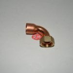 Racor dos piezas curvo H 3/4 Ø 22 mm boca plana