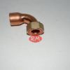 Racor dos piezas curvo H 3/4 Ø 22 mm boca plana