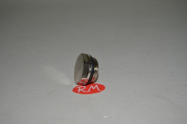 Tapón radiador 1/2" ciego derecha niquelado