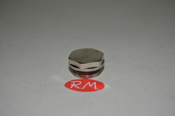 Tapón radiador 1/2" ciego derecha niquelado - Imagen 2