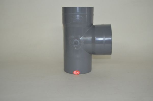Te 87° PVC Ø110 mm M H H - Imagen 2