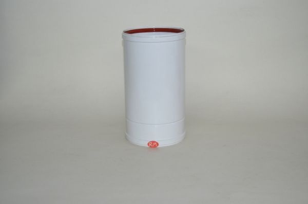 De chapa pintada blanca Diámetro interior hembra 132 mm Diámetro interior hembra 130 mm Largo del tubo 247 mm
