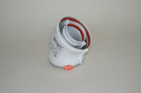 Codo 45° coaxial Ø60/100 mm