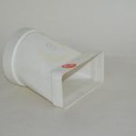 Tub pla empalme mixto recto Ø100 mm a 60 x 120 mm - Imagen 3
