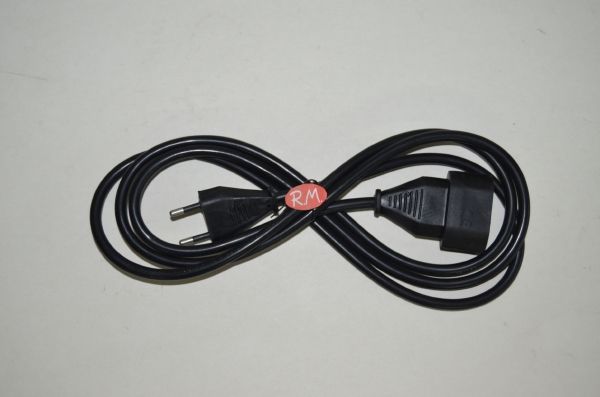 Alargo cable manguera negra 2 x 1 mm 5 metros