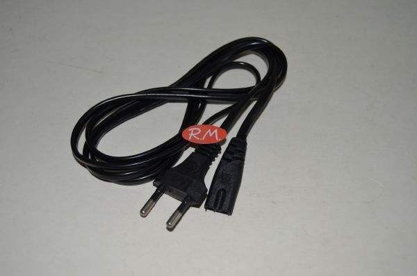 Cable alimentación radiocasette 1.5 m negro