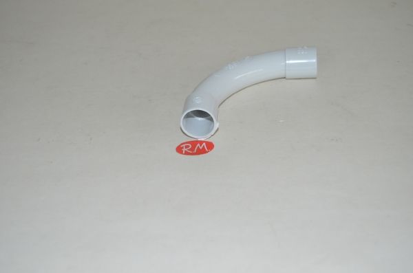 Curva corta gris tubo rígido 20 mm