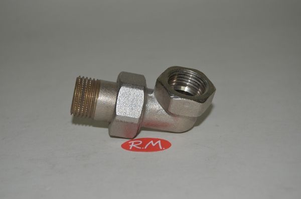 Enlace latón cromado M H 1/2" acodada