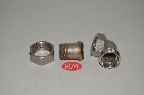Enlace latón cromado M H 1/2" acodada - Imagen 2