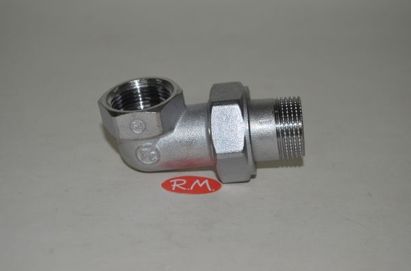 Enlace latón cromado M H 3/4" acodada