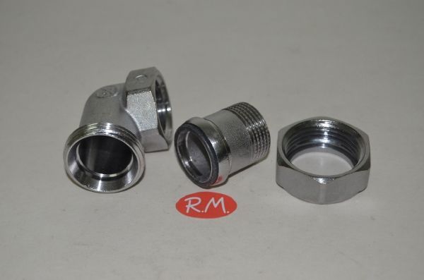Enlace latón cromado M H 3/4" acodada - Imagen 2