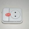 Conmutador+base superfície blanco Fontini Kristal