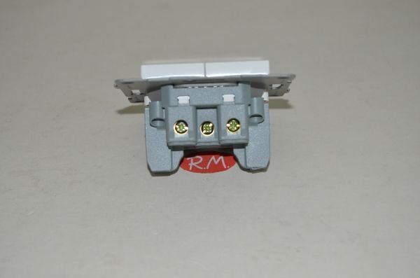 Conmutador doble empotrar Onlex blanco 23851