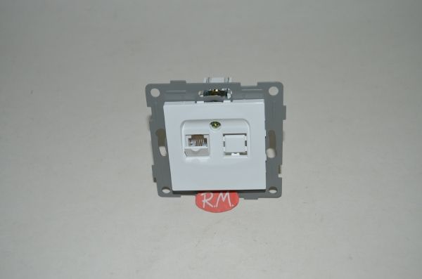 Base empotrar toma teléfono Onlex blanco 23854