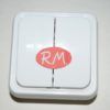 Conmutador doble superficie blanco Onlex