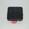 Tapa base enchufe negra Fontini quattro 004502