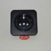 Tapa base enchufe TTL negro Fontini quattro 4382