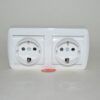 Base doble superficie Solera con TTL blanca 16A